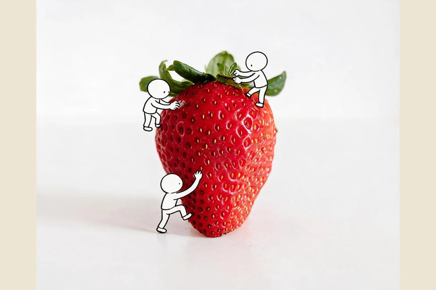 Add Tiny Doodle Characters to a Real Food Photo Without Repainting the Food