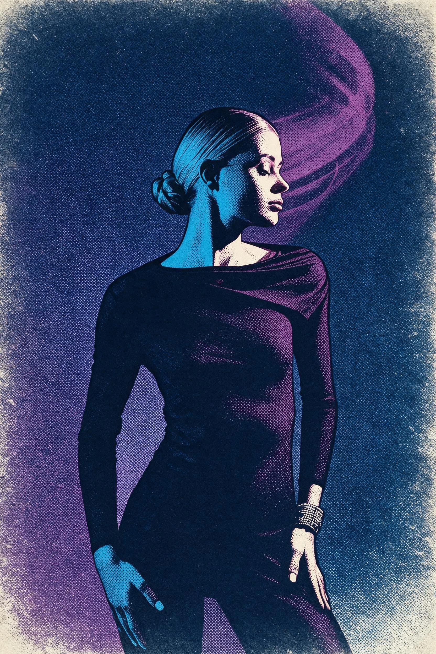 Transformar un retrato de alto contraste en una impresión de medio tono de color limitado con Imagild
