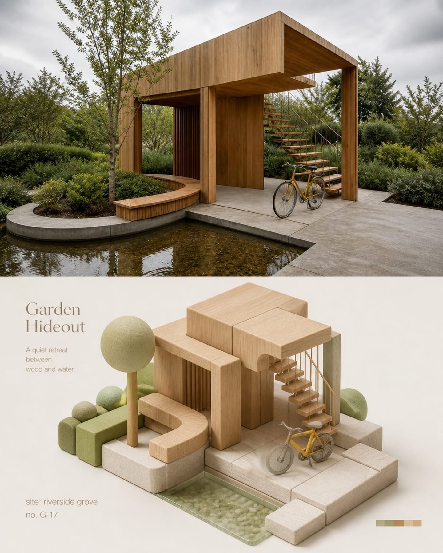Isometric Block Diptych Output