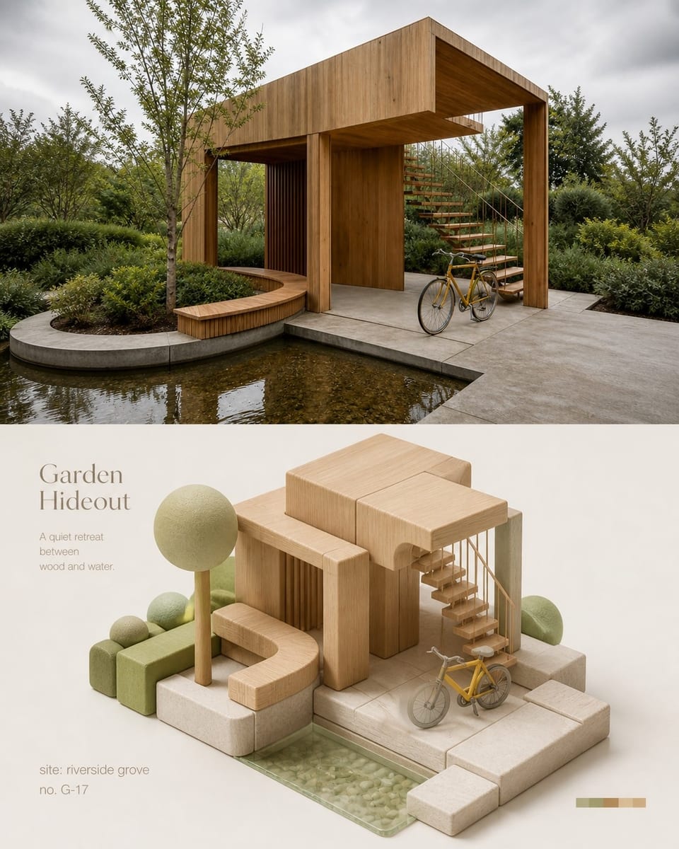 Isometric Block Diptych Output